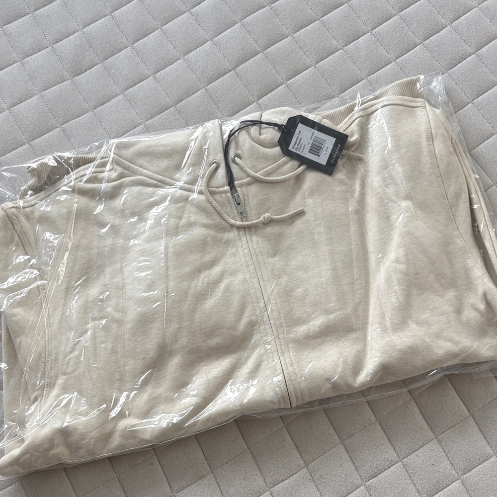 Filson Prospector Cream Full-Zip Up Hoodie Sweater